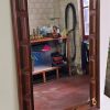 Izuzetno veliko staro drveno ogledalo sa mesing detaljima - Image 2