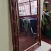 Izuzetno veliko staro drveno ogledalo sa mesing detaljima - Image 3