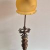 Izuzetna velika stara mesingana lampa sa staklenim abazurom - Image 5