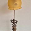 Izuzetna velika stara mesingana lampa sa staklenim abazurom - Image 2