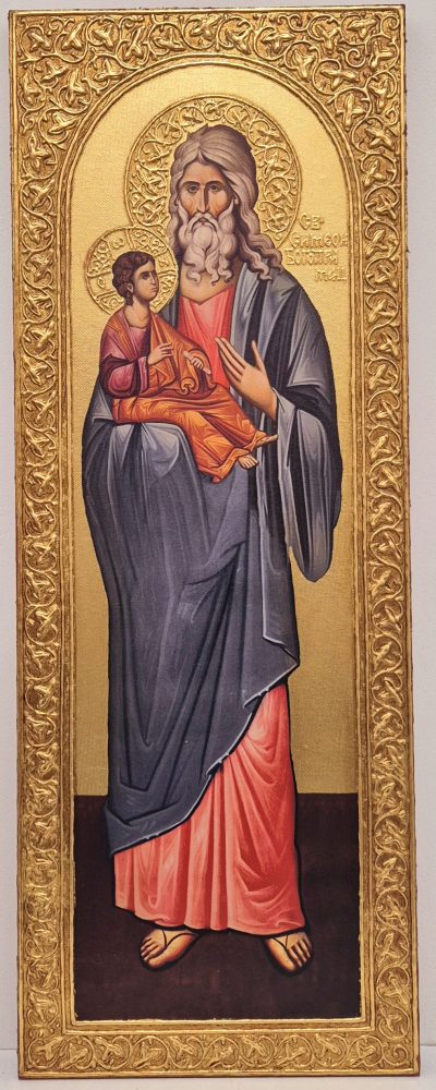 Sv. Simeon Bogoprimac -Ikona 60x22cm-24K pozlata-Ljiljana Milinkovic