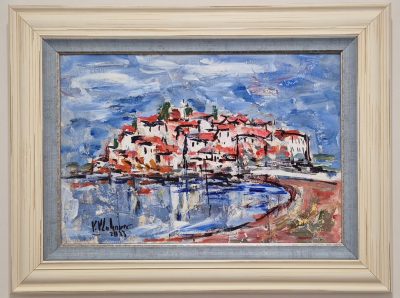 Vojo Vlahovic -ulje na platnu -70x53cm - Sveti Stefan