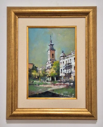 Branko Dimitrijevic -ulje na platnu - 50x40cm - Saborna Crkva - Image 2