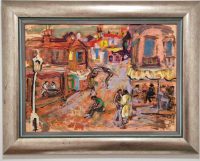 Tomislav Spasic Spale - ulje na speru - 90x70cm Pariske ulice