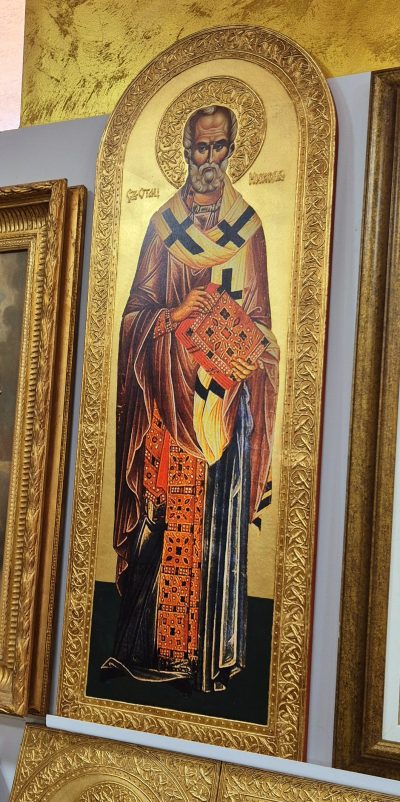 Sv. Nikola -Ikona 110x40cm-24K - Ljiljana Milinkovic - Ogromna! - Image 5