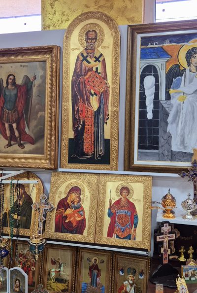 Sv. Nikola -Ikona 110x40cm-24K - Ljiljana Milinkovic - Ogromna! - Image 3