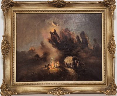 Vrhunska stara slika - ulje na platnu - 63x54cm-potpisana-2