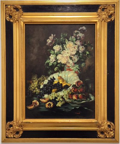 Vrhunska stara slika - ulje na dasci - 60x50cm-potpisana-3