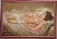 Vrhunska stara slika - ulje na platnu - 98x68cm-potpisana-7