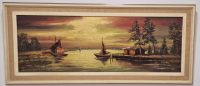 Vrhunska stara slika - ulje na platnu -114x50cm-potpisana-10