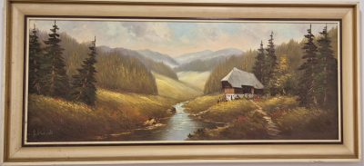 Vrhunska stara slika - ulje na platnu -112x52cm-potpisana-11