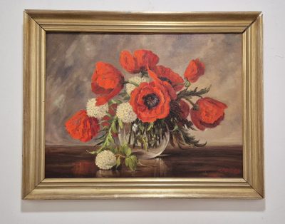 Vrhunska stara slika - ulje na lesonitu-80x65cm-potpisana-13 - Image 2