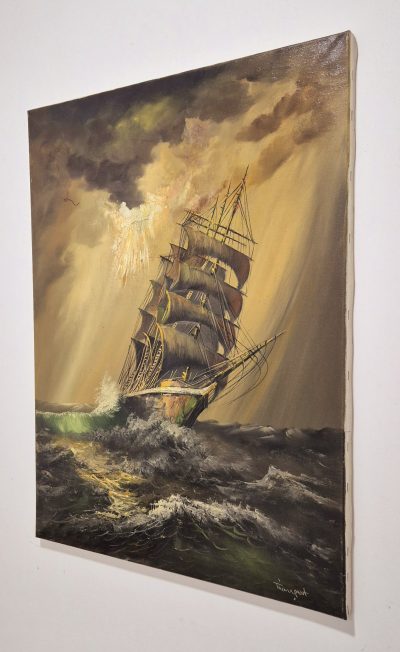 Vrhunska stara slika - ulje na platnu-80x60cm-potpisana-14 - Image 3
