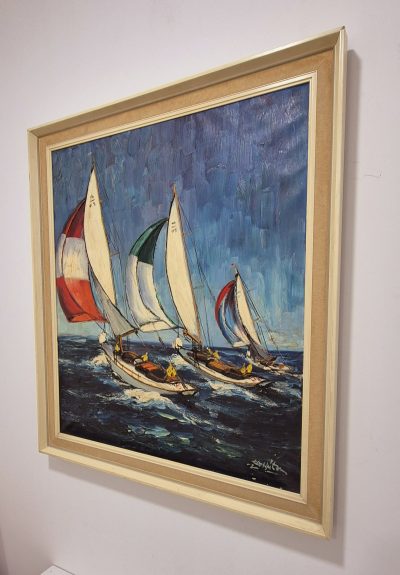 Vrhunska stara slika - ulje na platnu-90x80cm-potpisana-15 - Image 3