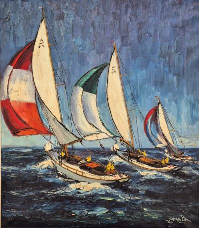 Vrhunska stara slika - ulje na platnu-90x80cm-potpisana-15 - Image 4