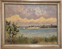 Vrhunska stara slika - ulje na lesonitu-80x65cm-potpisana-20