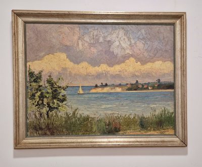 Vrhunska stara slika - ulje na lesonitu-80x65cm-potpisana-20 - Image 2