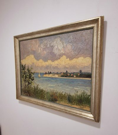 Vrhunska stara slika - ulje na lesonitu-80x65cm-potpisana-20 - Image 3