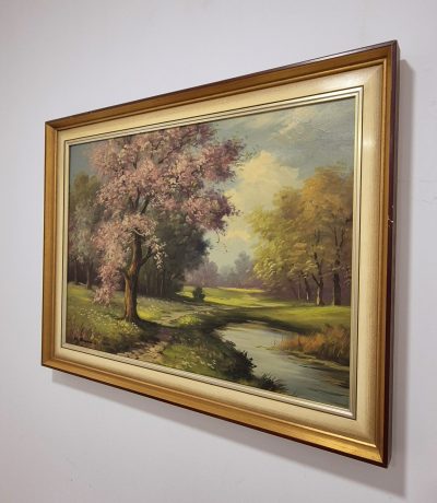 Vrhunska stara slika - ulje na platnu-80x62cm-potpisana-21 - Image 3