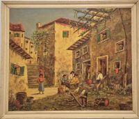 Vrhunska stara slika - ulje na platnu-75x65cm-potpisana-22