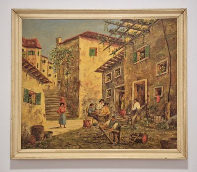 Vrhunska stara slika - ulje na platnu-75x65cm-potpisana-22 - Image 2