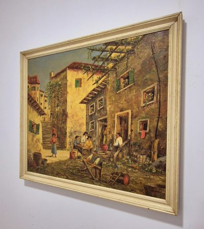 Vrhunska stara slika - ulje na platnu-75x65cm-potpisana-22 - Image 3