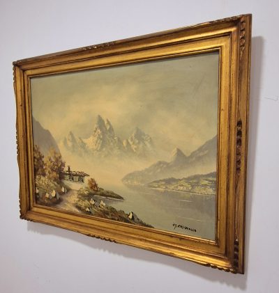 Vrhunska stara slika - ulje na platnu-83x63cm-potpisana-23 - Image 3