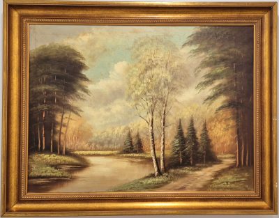 Vrhunska stara slika - ulje na platnu-95x75cm-potpisana-25