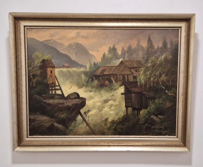 Vrhunska stara slika - ulje na platnu-90x70cm-potpisana-26 - Image 2