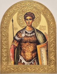 Sv. Dimitrije-Ikona 45x35cm-24K pozlata-Ljiljana Milinkovic