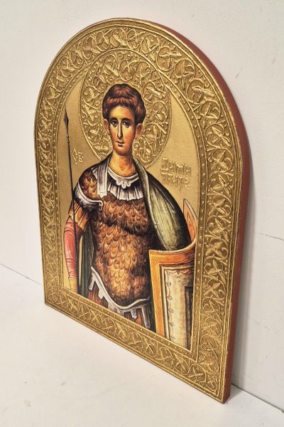 Sv. Dimitrije-Ikona 45x35cm-24K pozlata-Ljiljana Milinkovic - Image 2