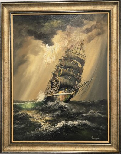 Vrhunska stara slika - ulje na platnu-95x75cm-potpisana-14