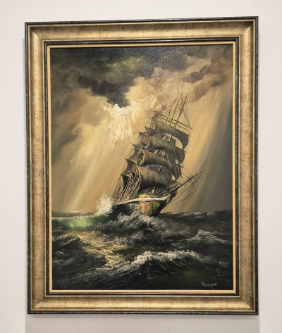 Vrhunska stara slika - ulje na platnu-95x75cm-potpisana-14 - Image 6