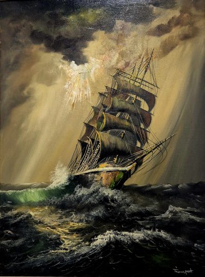 Vrhunska stara slika - ulje na platnu-95x75cm-potpisana-14 - Image 5