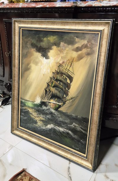 Vrhunska stara slika - ulje na platnu-95x75cm-potpisana-14 - Image 2