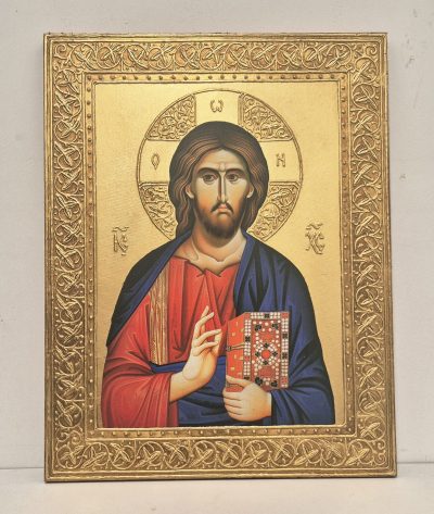 Isus Hrist -Ikona 45x35cm-24K pozlata-Ljiljana Milinkovic - Image 2