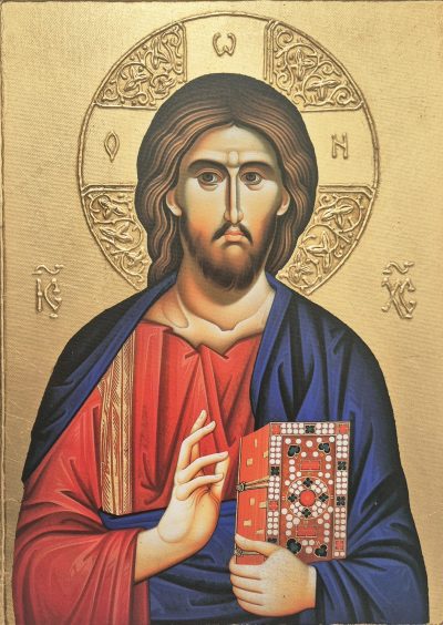Isus Hrist -Ikona 45x35cm-24K pozlata-Ljiljana Milinkovic - Image 3