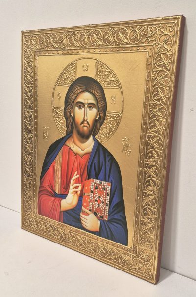 Isus Hrist -Ikona 45x35cm-24K pozlata-Ljiljana Milinkovic - Image 4