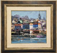 Djordje Stanic - ulje na lesonitu  50x50cm - Beograd