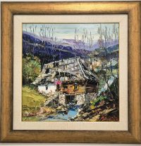 Djordje Stanic - ulje na lesonitu  62x62cm - Stara vodenica