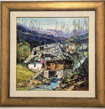 Djordje Stanic - ulje na lesonitu  62x62cm - Stara vodenica