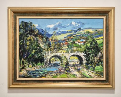 Djordje Stanic - ulje na platnu 90x70cm - Prelep pejzaz - Image 2