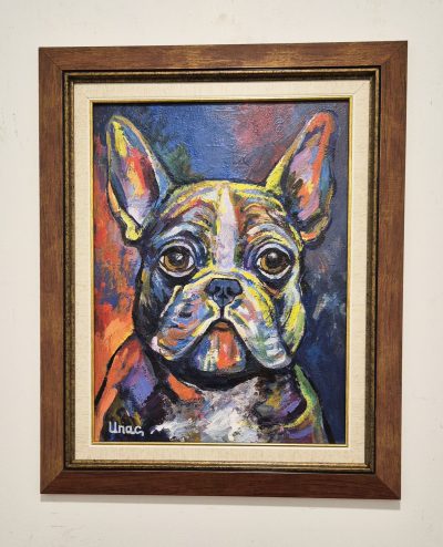 Dragan Mladenovic Unac -ulje na lesonitu-53x43- Buldog 1 - Image 2