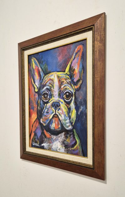 Dragan Mladenovic Unac -ulje na lesonitu-53x43- Buldog 1 - Image 3