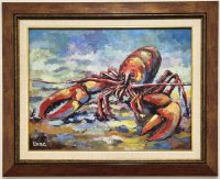 Dragan Mladenovic Unac -ulje na lesonitu-53x43- Rak