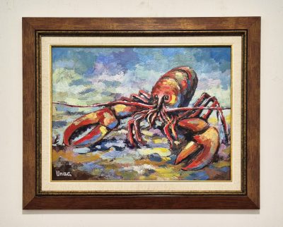 Dragan Mladenovic Unac -ulje na lesonitu-53x43- Rak - Image 2