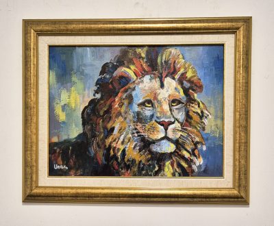Dragan Mladenovic Unac -ulje na lesonitu-53x43- Lav - Image 2