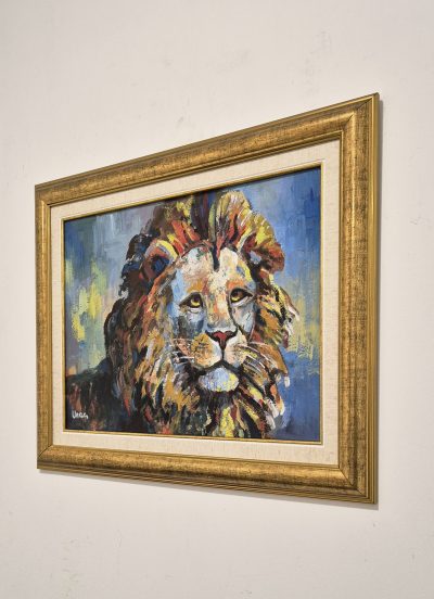 Dragan Mladenovic Unac -ulje na lesonitu-53x43- Lav - Image 3