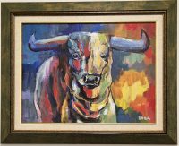 Dragan Mladenovic Unac -ulje na lesonitu-53x43- Bik