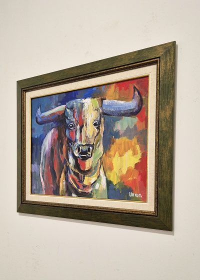 Dragan Mladenovic Unac -ulje na lesonitu-53x43- Bik - Image 3